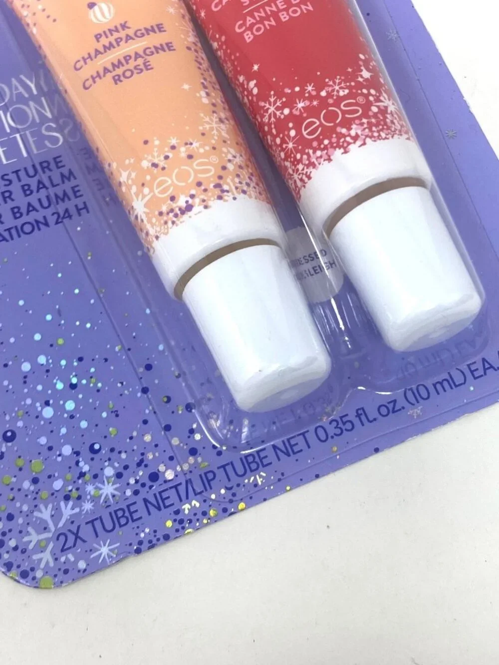 eos Holiday Collection Super Balm - Candy Cane Swirl & Pink Champagne - 0.7 fl o
